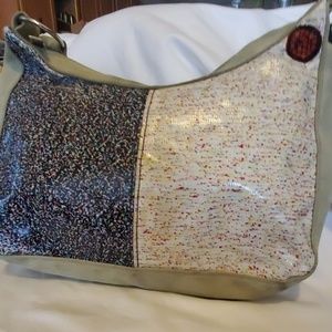 Small recycled billboard shoulder bag